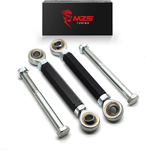 MZS Motorcycle Lowering Kit Compatible with EX 250 EX250 2008 2009 2010 2011 2012, 0-4" Rear Drop Links Adjustable Accessories Black in Kuwait