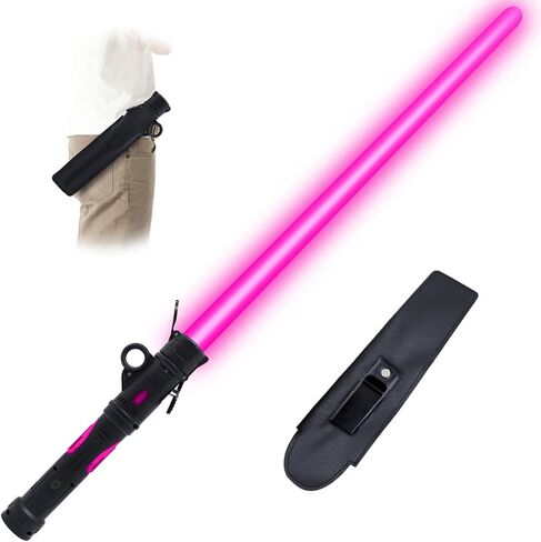 Gianby Light Sword Toy for Kids, Rechargeable Light Up Saber Set, LED Dual Light Sword with Belt Clip for Galaxy War Fighter Warriors, Halloween Cosplay Party Kid Gift, Christmas Birthday Present in Kuwait