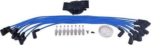 Tune Up Kit 84-863656A1 8M0061335 8M6001106 41-993 Compatible With Mercruiser 5.0 5.7 MPI 350 MAG Penta 5.0 5.7 GI GXI With Distributor Cap Rotor 8mm Spark Plug Wires And Spark Plugs in Kuwait