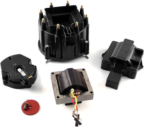 Speedmaster PCE378.1004 HEI Distributor Cap Rotor 65K Coil Cover Black Upgrade Kit in Kuwait