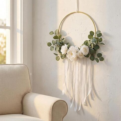 Essentials by Leisure Arts 5 Inch Brass Metal Craft Ring for Macrame, Curtain Tiebacks, Floral Arrangements, Beading, Leather Crafts and Wall Art in Kuwait