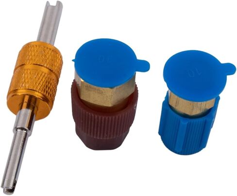 2Pc R12 To R134A A/C Retrofit Adapter Kit, High And Low Pressure Quick Disconnect Fitting Ports For Air Conditioning Conversion in Kuwait