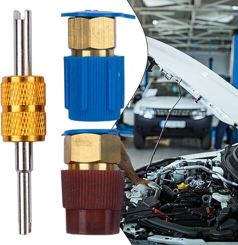 2Pc R12 To R134A A/C Retrofit Adapter Kit, High And Low Pressure Quick Disconnect Fitting Ports For Air Conditioning Conversion in Kuwait