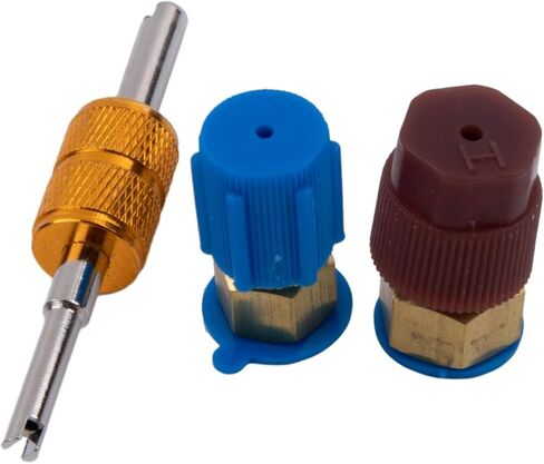 2Pc R12 To R134A A/C Retrofit Adapter Kit, High And Low Pressure Quick Disconnect Fitting Ports For Air Conditioning Conversion in Kuwait