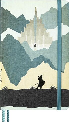 إصدار محدود من Moleskine دفتر The Lord of the Rings، غلاف صلب، كبير (5 × 8.25 بوصة)، مسطر/مسطر، رسم Aragorn Journey، 176 صفحة in Kuwait