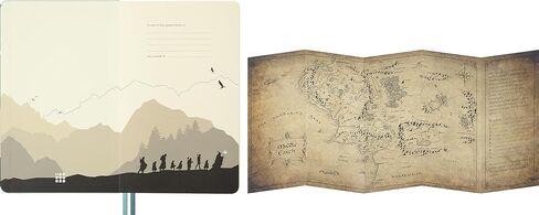 إصدار محدود من Moleskine دفتر The Lord of the Rings، غلاف صلب، كبير (5 × 8.25 بوصة)، مسطر/مسطر، رسم Aragorn Journey، 176 صفحة in Kuwait