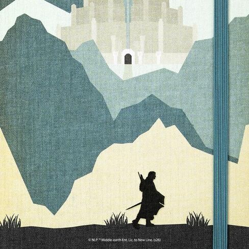 إصدار محدود من Moleskine دفتر The Lord of the Rings، غلاف صلب، كبير (5 × 8.25 بوصة)، مسطر/مسطر، رسم Aragorn Journey، 176 صفحة in Kuwait