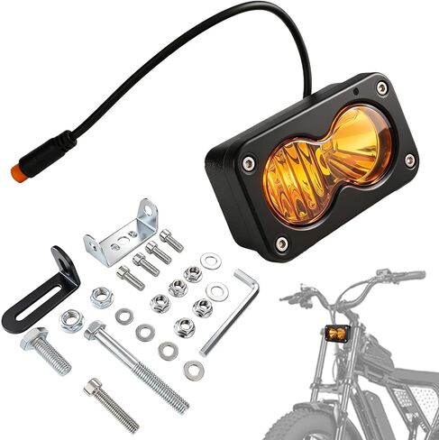 مصباح أمامي LED للدراجة الإلكترونية، 6500K 20 وات مقاوم للماء متوافق مع Ridstar Q20 RadRunner RadMini RadRover RadExpand، 3Pin 12V-60V لإضاءة الدراجة الإلكترونية in Kuwait