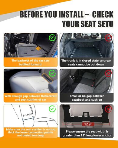 دعامة تثبيت لمقعد سلامة الأطفال العالمي، طقم مرساة من الفولاذ لمقعد السيارة ISOFIX، دعامة واجهة مزلاج لمقعد السيارة ISOFIX متوافقة مع شاحنة حافلة المدرسة SUV -- قطعة واحدة in Kuwait