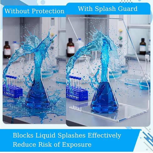 لوحة حاجز Briwooody Safety Splash Shield مقاس 11.5 بوصة عرض × 7.5 بوصة عمق × 15 بوصة ارتفاع من الأكريليك الشفاف للسلامة من المخاطر البيولوجية حاجز سبلاش بيولوجي للمختبرات والمختبرات الطبية والمكاتب in Kuwait
