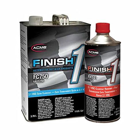 acme Sherwin-Williams Finish 1 FC750-1 2.1 VOC Satin Clearcoat Fast Kit (جالون) in Kuwait