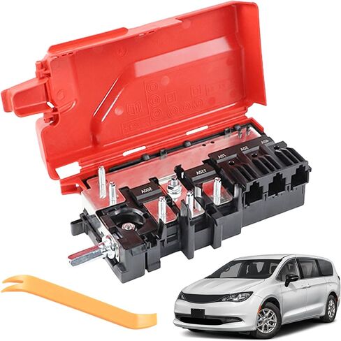 Front Fuse Box Compatible With 2017-2026 Chrysler Pacifica 2020-2026 Voyager Pre Fuse Relay Block Box Replaces 68260128AB in Kuwait