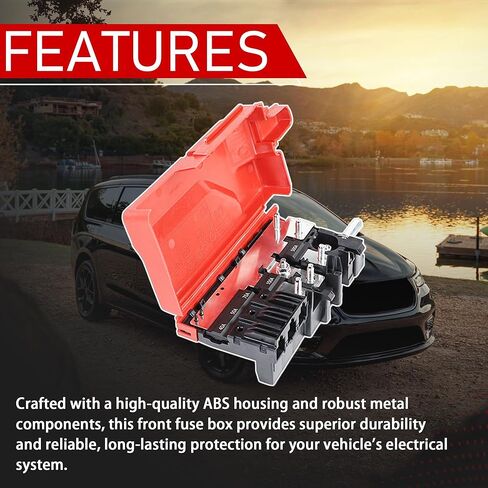 Front Fuse Box Compatible With 2017-2026 Chrysler Pacifica 2020-2026 Voyager Pre Fuse Relay Block Box Replaces 68260128AB in Kuwait