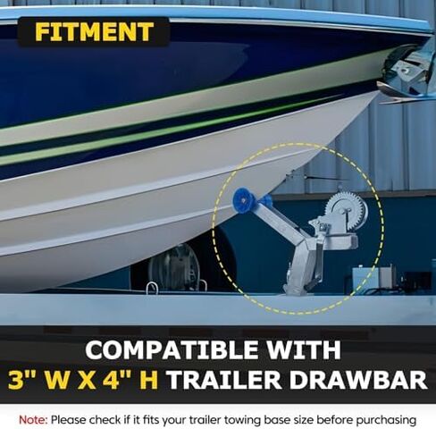 Boat Trailer Winch Stand for Secure Loading of Motorboats, Fishing Boats, and Speedboats on Drawbar Frames in Kuwait