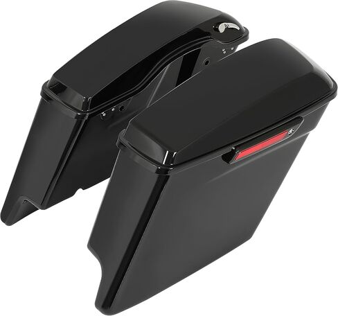 حقائب سرج ممتدة مقاس 5 بوصات من ECOTRIC متوافقة مع حقائب Harley Davidson Touring Street Glide Road Glide Road Glide Road King Electra Glide Ultra Classi الصلبة لعام 2014-2024 باللون الأسود in Kuwait