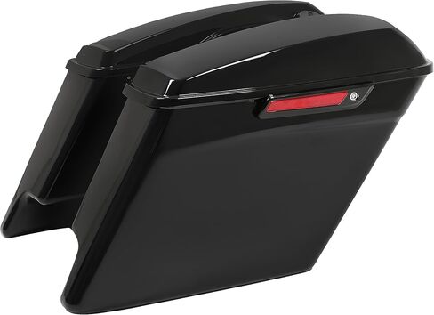 حقائب سرج ممتدة مقاس 5 بوصات من ECOTRIC متوافقة مع حقائب Harley Davidson Touring Street Glide Road Glide Road Glide Road King Electra Glide Ultra Classi الصلبة لعام 2014-2024 باللون الأسود in Kuwait