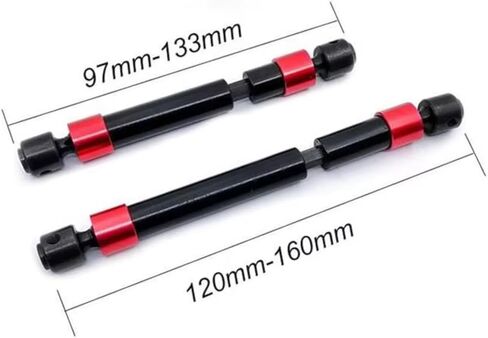 Rc Parts Compatible with Traxxas for TRX-4 1/10 RC Crawler Car Upgrade Parts Accessories 2PCS Metal CVD Drive Shaft 324MM Wheelbase in Kuwait