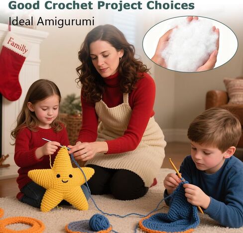 Welacer Polyfill Stuffing, Fluffy Pillow Stuffing for Stuffed Animals, DIY Plush Toys, Cushions, Cloud Decorations, Premium Original White Polyester Filling for Crochet Crafts,2.3lb/36.8oz in Kuwait