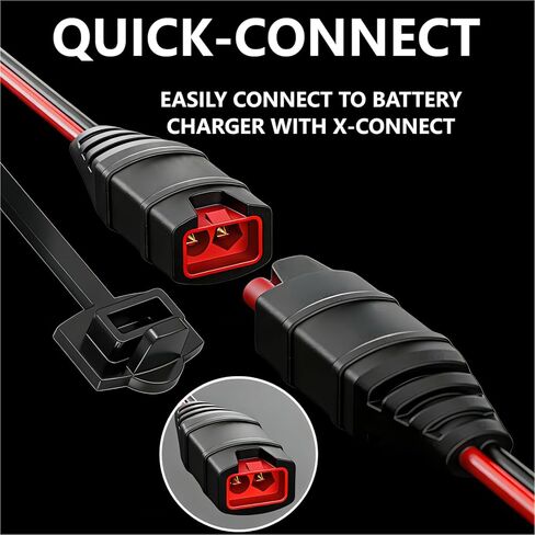 GC008 X-Connect مناسب لملحقات شاحن البطاريات NOCO، M10 (3/8 بوصة) طرف ثقب XL، حزام بطول 76.2 سم مع كابل شاحن بطاريات ذكية بصمامات 20 أمبير (عبوة من قطعتين) in Kuwait