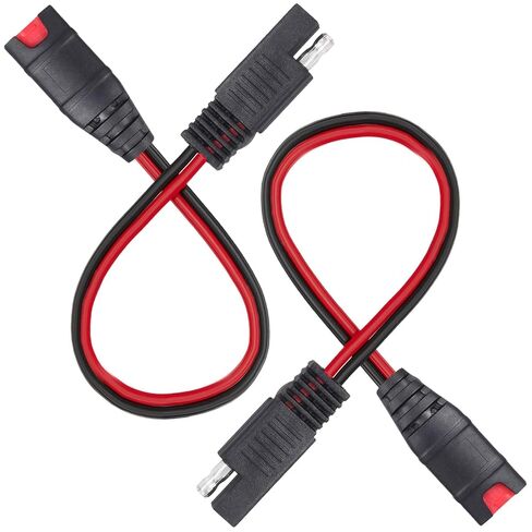 4269 SAE الأسلاك تسخير ل NOCO Genius 5 GC009 شاحن البطارية الذكي، 1FT 14AWG SAE موصل الذيل الألياف، محول SAE للدراجات النارية / ATV / UTV / محول السيارة (2pack) in Kuwait
