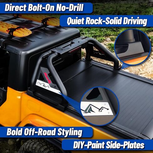 Adjustable Roll Bar for Mid Size Pickup Truck, OSOTORERO Roll Bar for Truck Roll Bar Sport Bar Chase Rack with Brake Lights Compatible with Tacoma, Ranger, Colorado, Canyon, Frontier, Gladiator in Kuwait