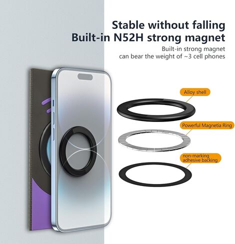 حلقات موصل لـ Walabot DIY 2 و2M - محول مغناطيسي ملائم بدقة، متوافق مع MagSafe، يعمل من خلال حافظات الهاتف، مسح آمن للحائط بيد واحدة in Kuwait