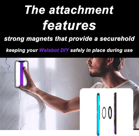 حلقات موصل لـ Walabot DIY 2 و2M - محول مغناطيسي ملائم بدقة، متوافق مع MagSafe، يعمل من خلال حافظات الهاتف، مسح آمن للحائط بيد واحدة in Kuwait