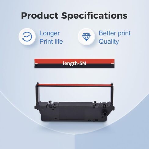 myCartridge 12-Pack SP700 High-Yield Ribbon Replacement Compatible for Star SP700 Printer Ribbon Black/Red, SP-700BR, RC-700BR, SP712, SP742 (Individually Packaged) in Kuwait