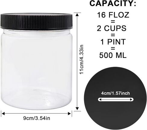 Small Coin Bank 4-Pack, 16oz Clear Plastic Money Jars With Black Slotted Lids, Transparent Piggy Banks for Adults, Teens, Kids, Girls, Boys in Kuwait