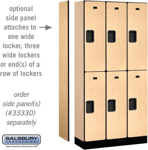 Salsbury Industries Double Tier Designer Wood Locker, Maple, 6' 3" x 15" in Kuwait
