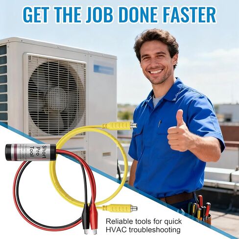 طقم مكتشف قصير للتدفئة والتهوية وتكييف الهواء (HVAC) لـ 24 دائرة تيار متردد، ومكتشف دائرة قصيرة مع مشابك رصاص وتمساح مقاس 12 بوصة، يتضمن كابل اختبار العبور المغناطيسي لتشخيصات التدفئة والتهوية وتكييف الهواء (HVAC) in Kuwait