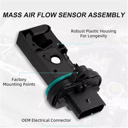 0280218419 MAF MASS AIR FLOW METER SENSOR Compatible With Buick Encore Verano Compatible With Cruze Compatible With Sonic Trax 2013-2018 13505433 12671624 in Kuwait