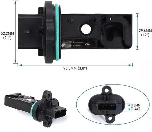 0280218419 MAF MASS AIR FLOW METER SENSOR Compatible With Buick Encore Verano Compatible With Cruze Compatible With Sonic Trax 2013-2018 13505433 12671624 in Kuwait