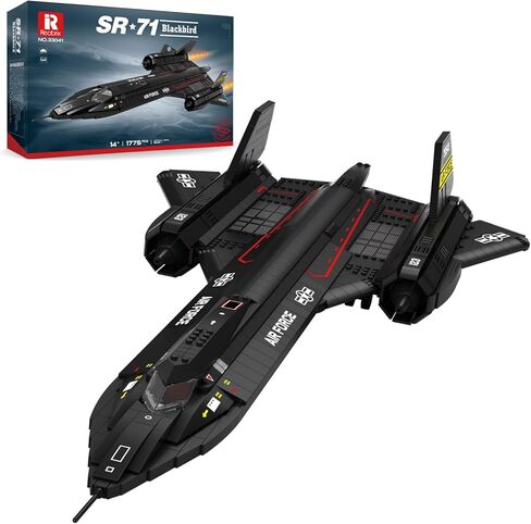 مجموعة بناء بلاك بيرد SR-71 من ريوبريكس، مجموعة نماذج طائرات الاستطلاع العسكرية، طائرة طيران قابلة للتجميع للبالغين، ديكور عرض المكتب المنزلي، هدايا مثالية للرجال والمشجعين العسكريين بعمر 14+ in Kuwait