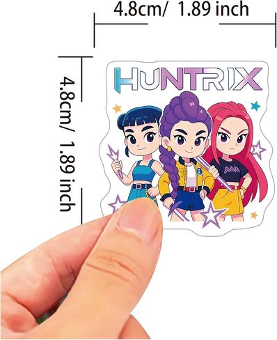 80 حزمة من ملصقات Demon Hunters، مجموعة ملصقات لطيفة من Kawaii Girl لأجهزة الكمبيوتر المحمول والهاتف وزجاجة المياه - ملصقات K-Pop الجمالية للمجلة والكمبيوتر اللوحي ولوح التزلج in Kuwait