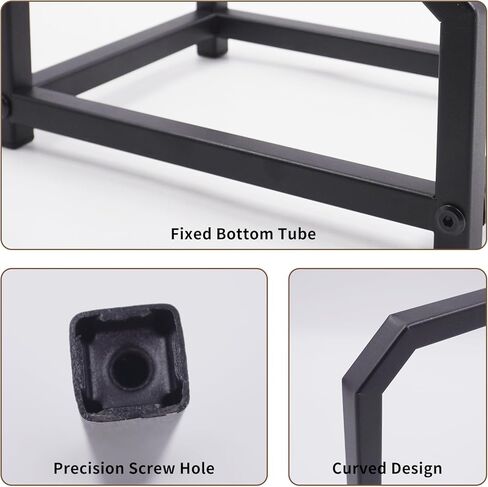 Metal Record Stand for Tabletop Holds 40 LPs, Vinyl Record Holder with Square Base & Non-Slip Pads, All Metal Album Display Storage for Home Decor, Black in Kuwait