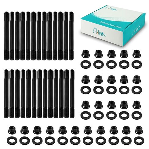 AULINK 12-Point Cylinder Gasket Head Stud Bolt Kit 247-4202 (5.9L 6.7L) Fits for Dodge Ram 2500 3500 1998-2020, for Ram 4000 4500 5500 2008-2020 Cummins 24v Diesel Engine in Kuwait