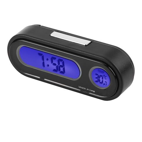 LiebeWH Car Digital Clock Thermometer, LCD Display with LED Backlight, 2 in 1 Multifunction for Vehicle and Office Use in Kuwait