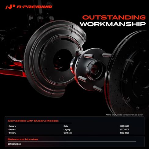 درع غبار الفرامل الجانبية للركاب الخلفي A-Premium متوافق مع موديلات سوبارو - Outback 2000-2009، Legacy 2000-2009، Baja 2003-2006 in Kuwait