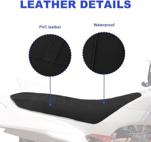 Non-Slip Seat Cover Waterproof Leather Striped Grip Gripper Seat Cushion Cover Fit for YFZ 450 2004-2013 in Kuwait