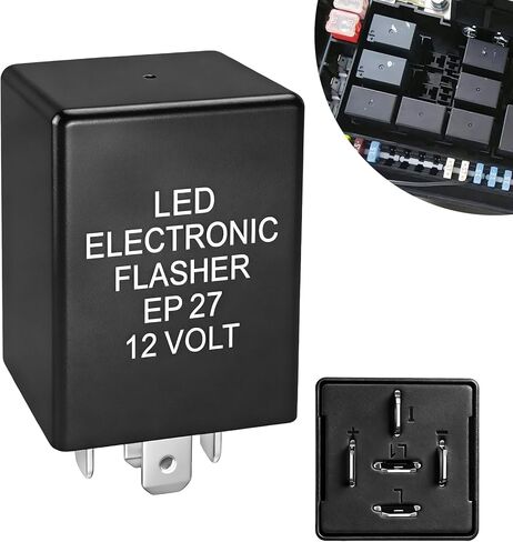 مرحل فلاش LED، مرحل إشارة الانعطاف، مرحل فلاش للسيارة 5 دبابيس لإصلاح مصابيح إشارة الانعطاف، مشكلة فلاش مفرطة، ملحقات السيارات 12 فولت مرحلات التحذير من المخاطر الإلكترونية لـ Ranger F150 F250 F350 Explorer in Kuwait