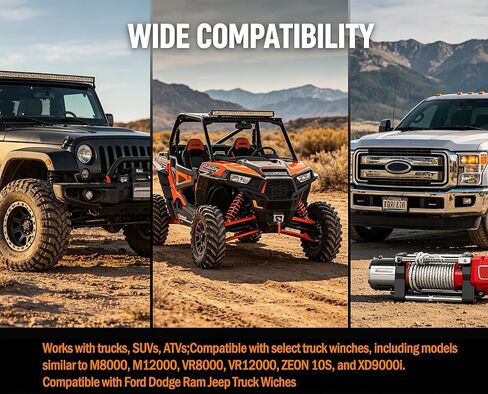 Hand Held Plug-in Truck Winch Remote Controller Compatible with Ford Dodge Ram Jeep Truck Wiches for All Winch Control Packs with 3 or 5 Wire Round Plugs Replaces 83665 in Kuwait