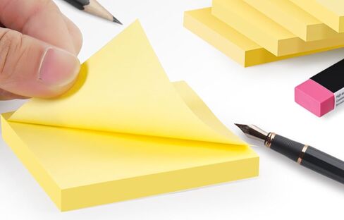 (18 Pads) Pop Up Sticky Notes 3x3 Refills, Yellow Strong Adhesive Post, Suitable for Home, Office, School, Clean Removal in Kuwait