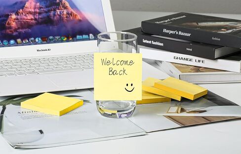 (18 Pads) Pop Up Sticky Notes 3x3 Refills, Yellow Strong Adhesive Post, Suitable for Home, Office, School, Clean Removal in Kuwait