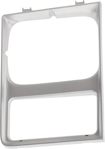 Front Driver & Passenger PAIR HeadLight Door Bezel, For 85-88 Chevy Blazer, Suburban CK, 85-86 GMC CK, 87-88 GMC RV, Single Lower ParkLight Opening Silver Plastic GM2512182 GM2513182 15598725 15598726 in Kuwait