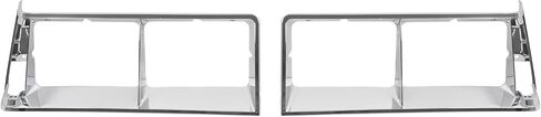 HECASA Pair Headlight Bezels Compatible with 1984-1987 Buick Regal/GNX/Grand National, Front Headlamp Trims Covers Silvery in Kuwait