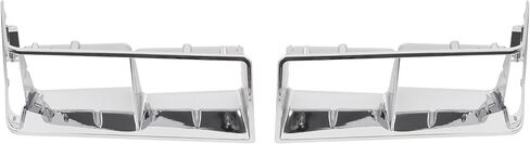 HECASA Pair Headlight Bezels Compatible with 1984-1987 Buick Regal/GNX/Grand National, Front Headlamp Trims Covers Silvery in Kuwait