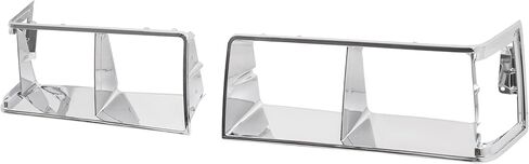 HECASA Pair Headlight Bezels Compatible with 1984-1987 Buick Regal/GNX/Grand National, Front Headlamp Trims Covers Silvery in Kuwait