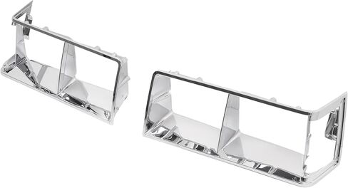 HECASA Pair Headlight Bezels Compatible with 1984-1987 Buick Regal/GNX/Grand National, Front Headlamp Trims Covers Silvery in Kuwait
