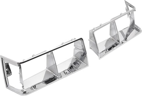 HECASA Pair Headlight Bezels Compatible with 1984-1987 Buick Regal/GNX/Grand National, Front Headlamp Trims Covers Silvery in Kuwait